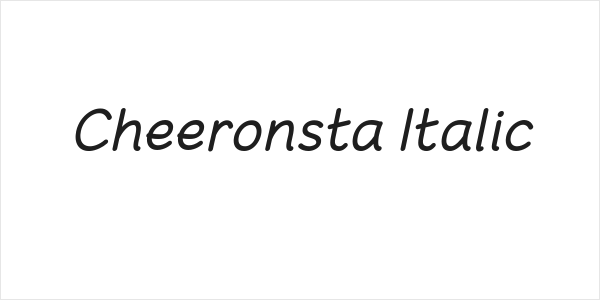 Cheeronsta Italic Logo