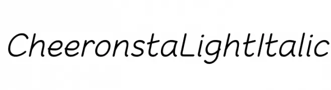 Cheeronsta Light Italic  تنزيل الخطوط