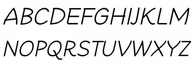Cheeronsta Light Italic Schriftart Groß