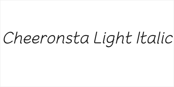 Cheeronsta Light Italic Logo