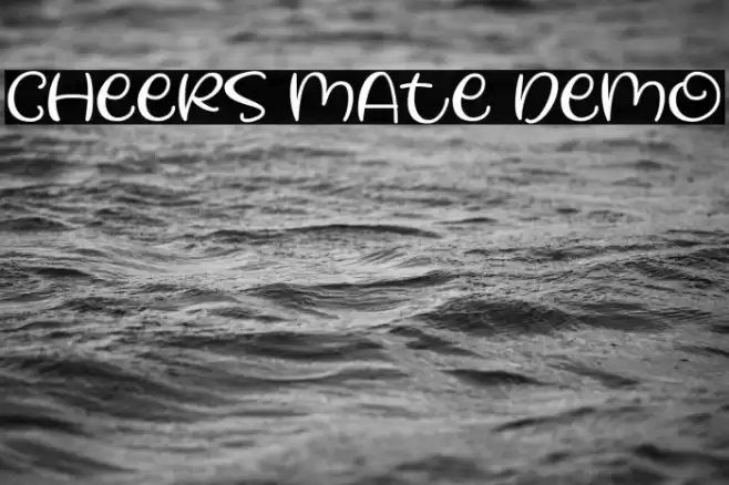 Cheers Mate Demo Font examples