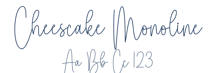 Cheescake Monoline Font Preview