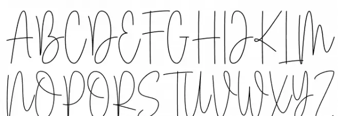 Cheescake Monoline Schriftart Groß