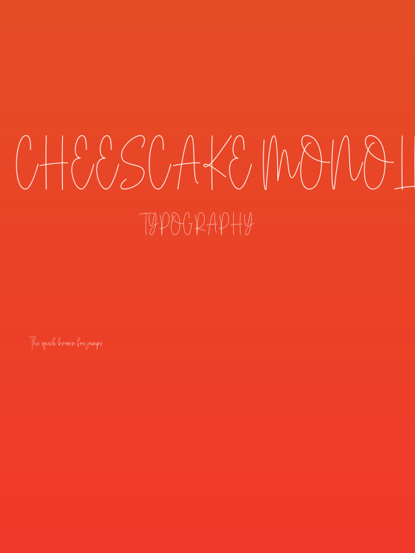Cheescake Monoline Poster