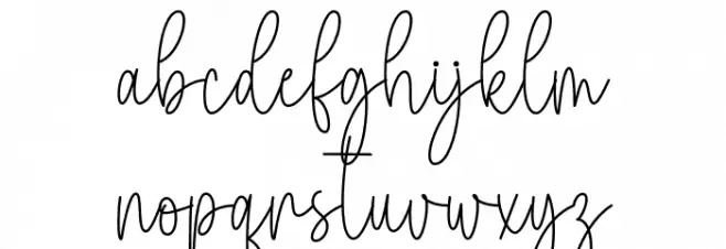 Cheescake Monoline Schriftart Kleinbuchstaben