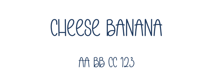 Cheese Banana Font Preview