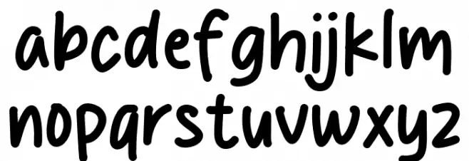 Cheese Donuts Schriftart Kleinbuchstaben