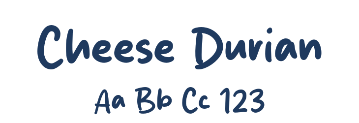 Cheese Durian Font Preview