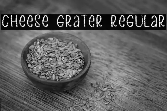 Cheese Grater Regular Font examples