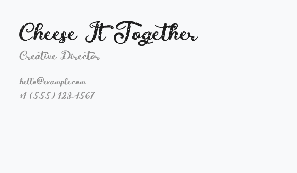 Cheese It Together Business Card