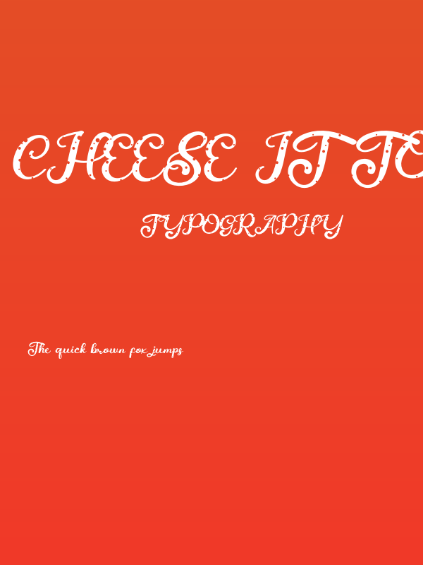 Cheese It Together Poster