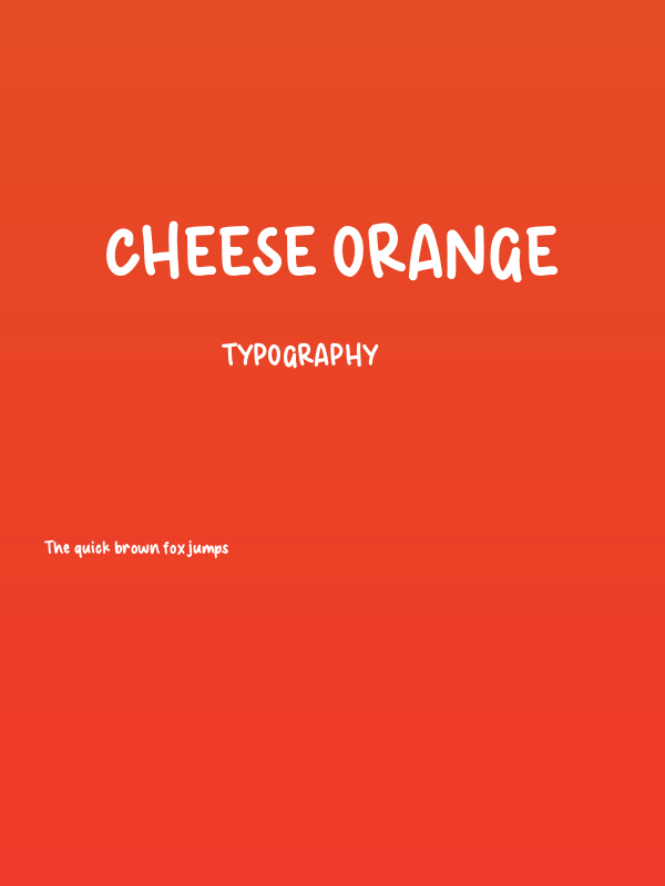 Cheese Orange Poster