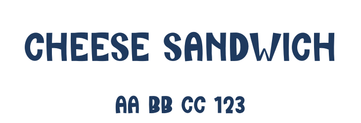 Cheese Sandwich Font Preview