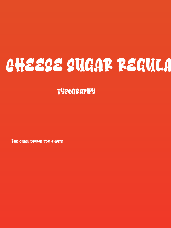 Cheese Sugar Regular Poster