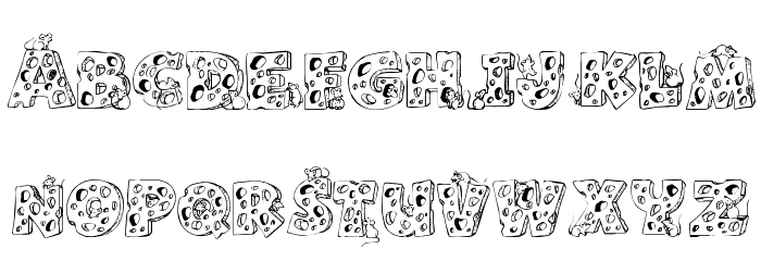 Cheese and Mouse Font LOWERCASE