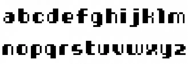 Cheese10bit Schriftart Kleinbuchstaben