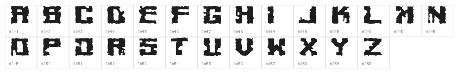 Cheesey Nibble Character Map