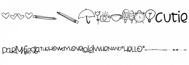 Cheesy Enchilada Doodles Regular Caratteri MINUSCOLO