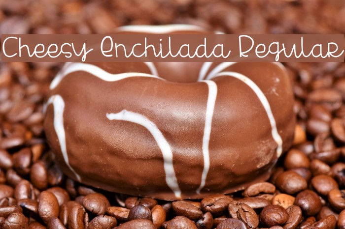 Cheesy Enchilada Regular Font examples