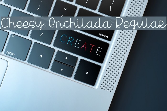 Cheesy Enchilada Regular Font examples