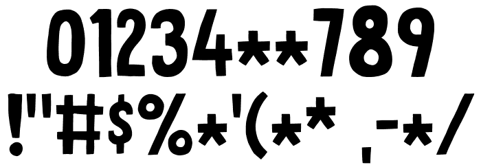 Cheesy Fingers DEMO Font OTHER CHARS