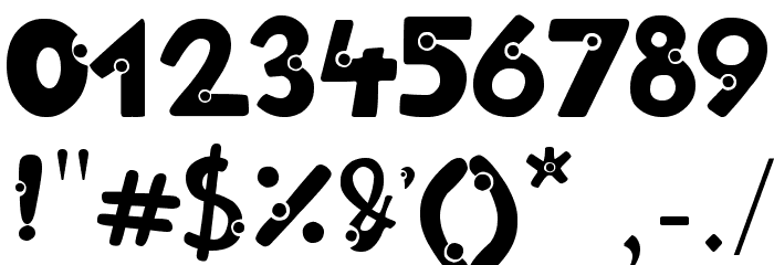 Cheesy Font OTHER CHARS
