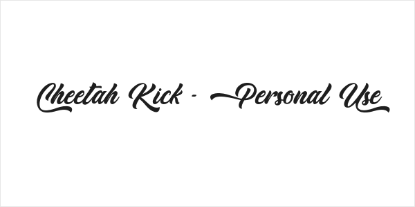 Cheetah Kick - Personal Use Logo