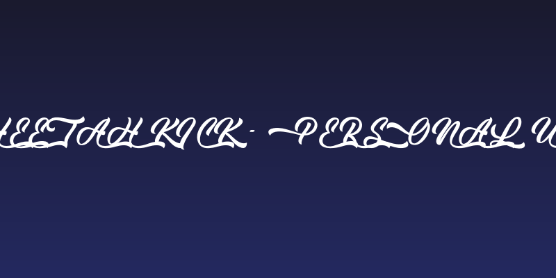 Cheetah Kick - Personal Use Social Header