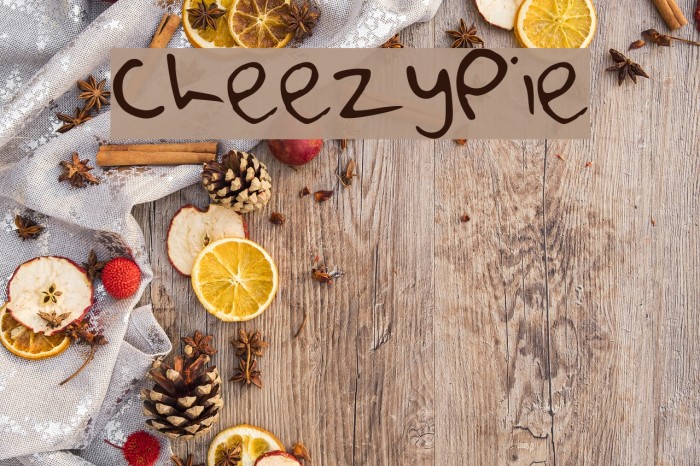 CheezyPie Font examples
