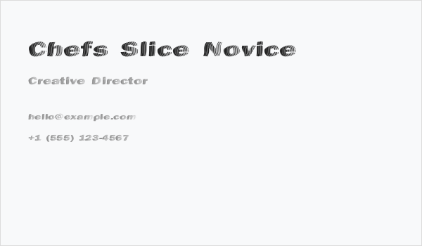 Chefs Slice Novice Business Card