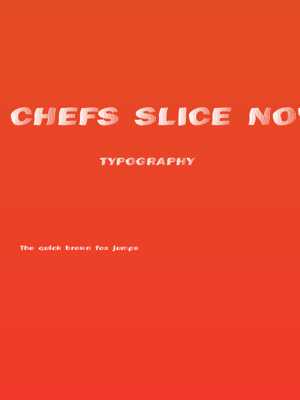 Chefs Slice Novice Poster