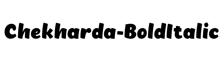 Chekharda-BoldItalic  Frei Schriftart Herunterladen