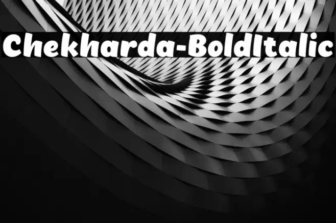 Chekharda-BoldItalic Font examples