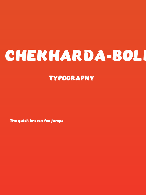 Chekharda-BoldItalic Poster