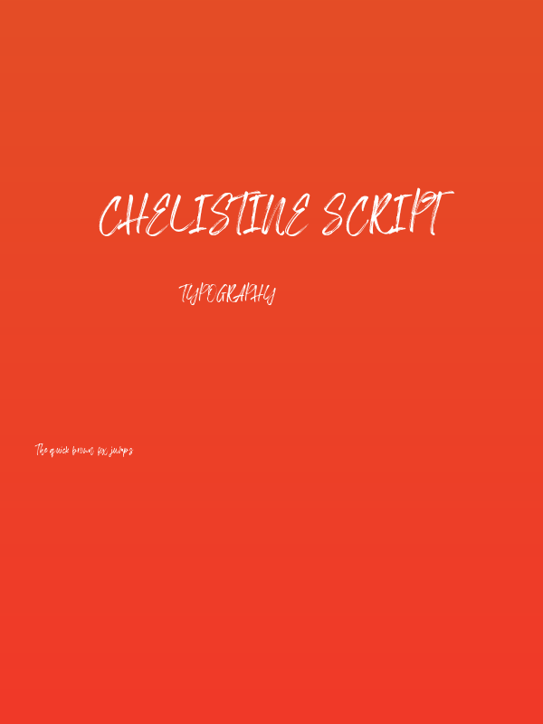 Chelistine Script Poster