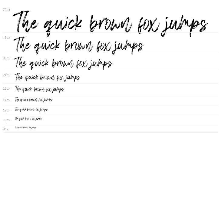 Chelistine Script Waterfall