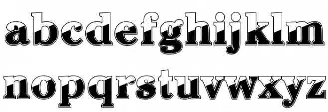 Chell Chrome Bold Font LOWERCASE