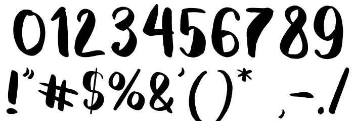 Chelsea Brush Script Font OTHER CHARS