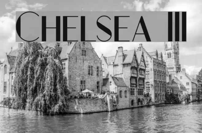 Chelsea III Font examples