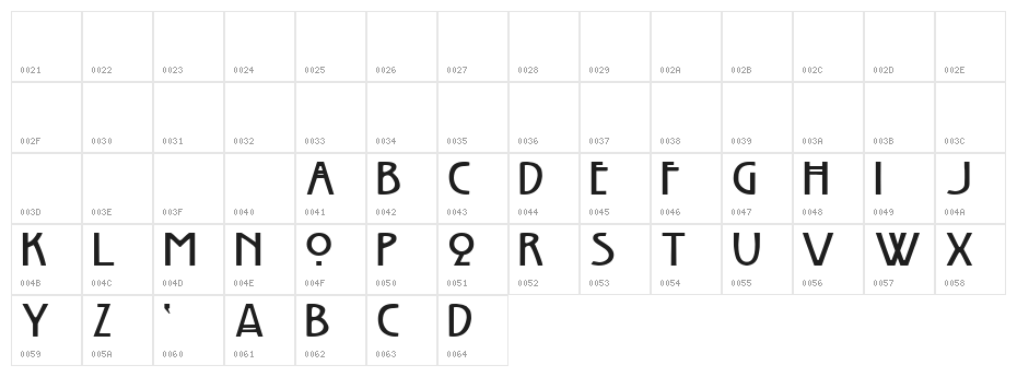 Chelsea Studio Character Map