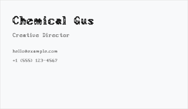 Chemical Gus Business Card