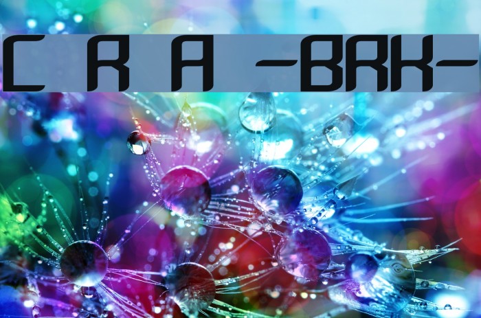 Chemical Reaction A -BRK- Font examples