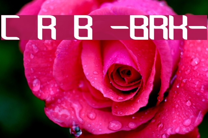 Chemical Reaction B -BRK- Schriftart examples