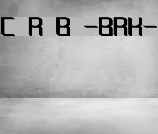 Chemical Reaction B -BRK- Schriftart examples