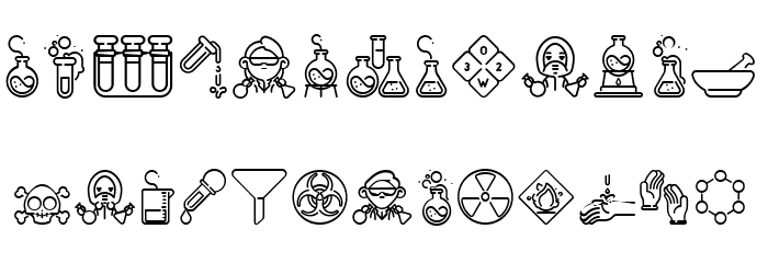 Chemistry Icon Font OTHER CHARS