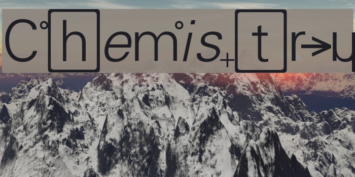 Chemistry Font examples