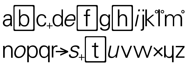 Chemistry Font LOWERCASE