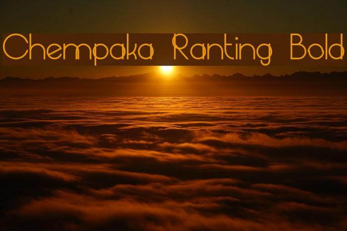 Chempaka Ranting Bold Fonte examples