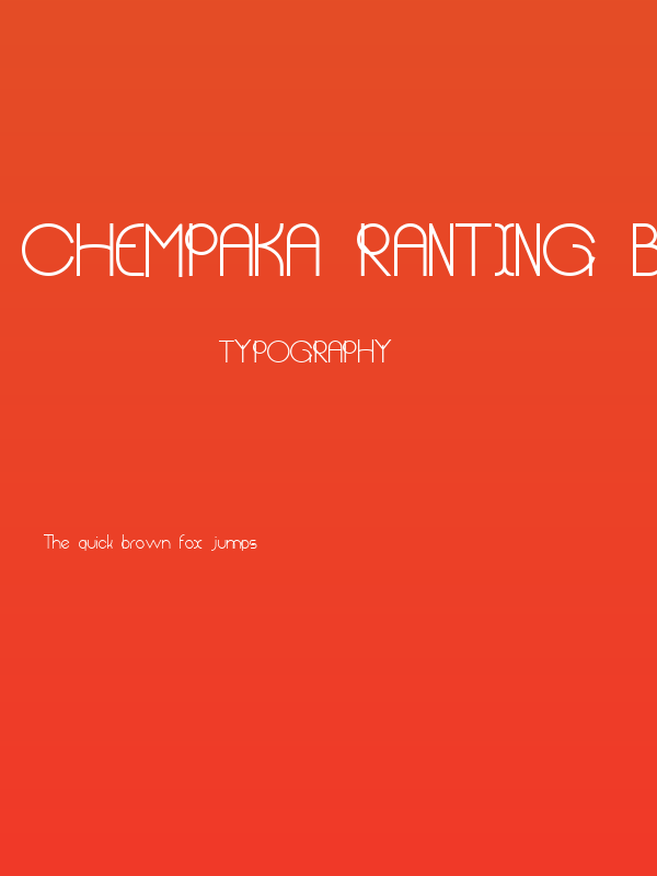 Chempaka Ranting Bold Poster