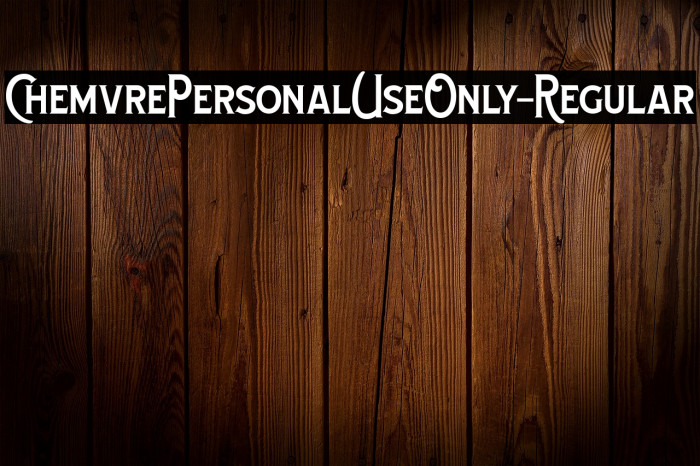 ChemvrePersonalUseOnly-Regular Example 1